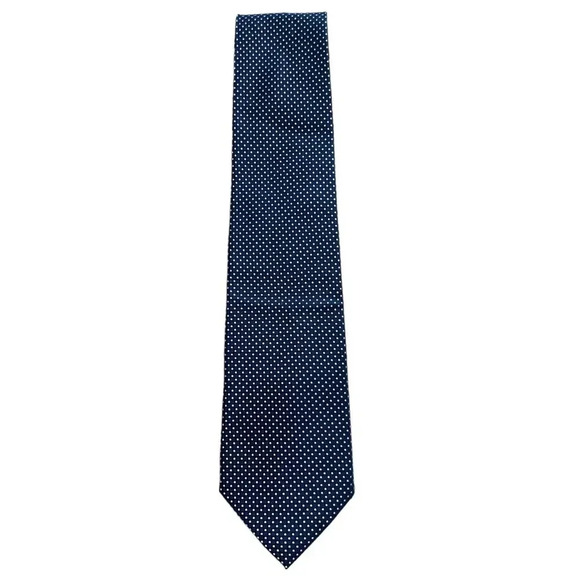 Club Room Navy Polka Dot Silk Necktie - Picture 1 of 3